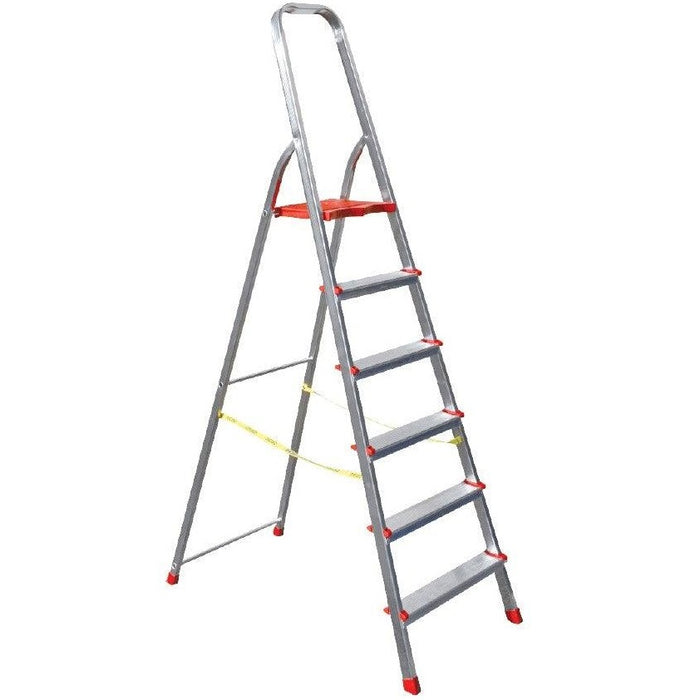 Domina EN, 4 Steps Aluminum House Ladder, Blue