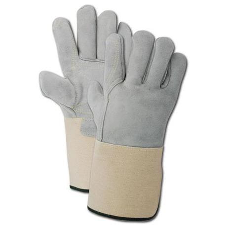 10.5 Double Palm Cow Split Leather Pair of Gloves