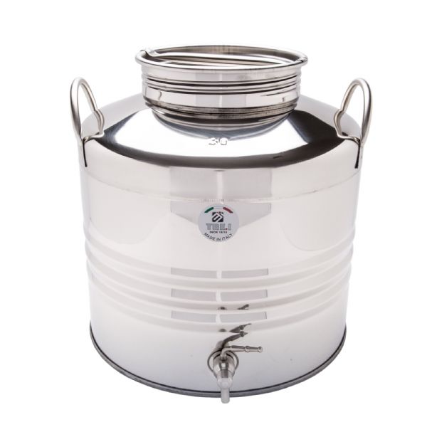 50LT Stainless Steel Container with Spigot 1/2"