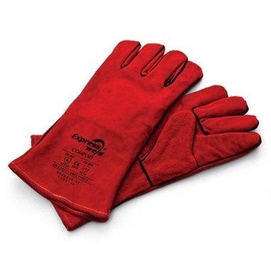 14" Red Cow Leather Welding Pair Of Gloves
